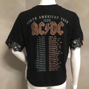 F21 AC/DC tour Shirt with Lace
